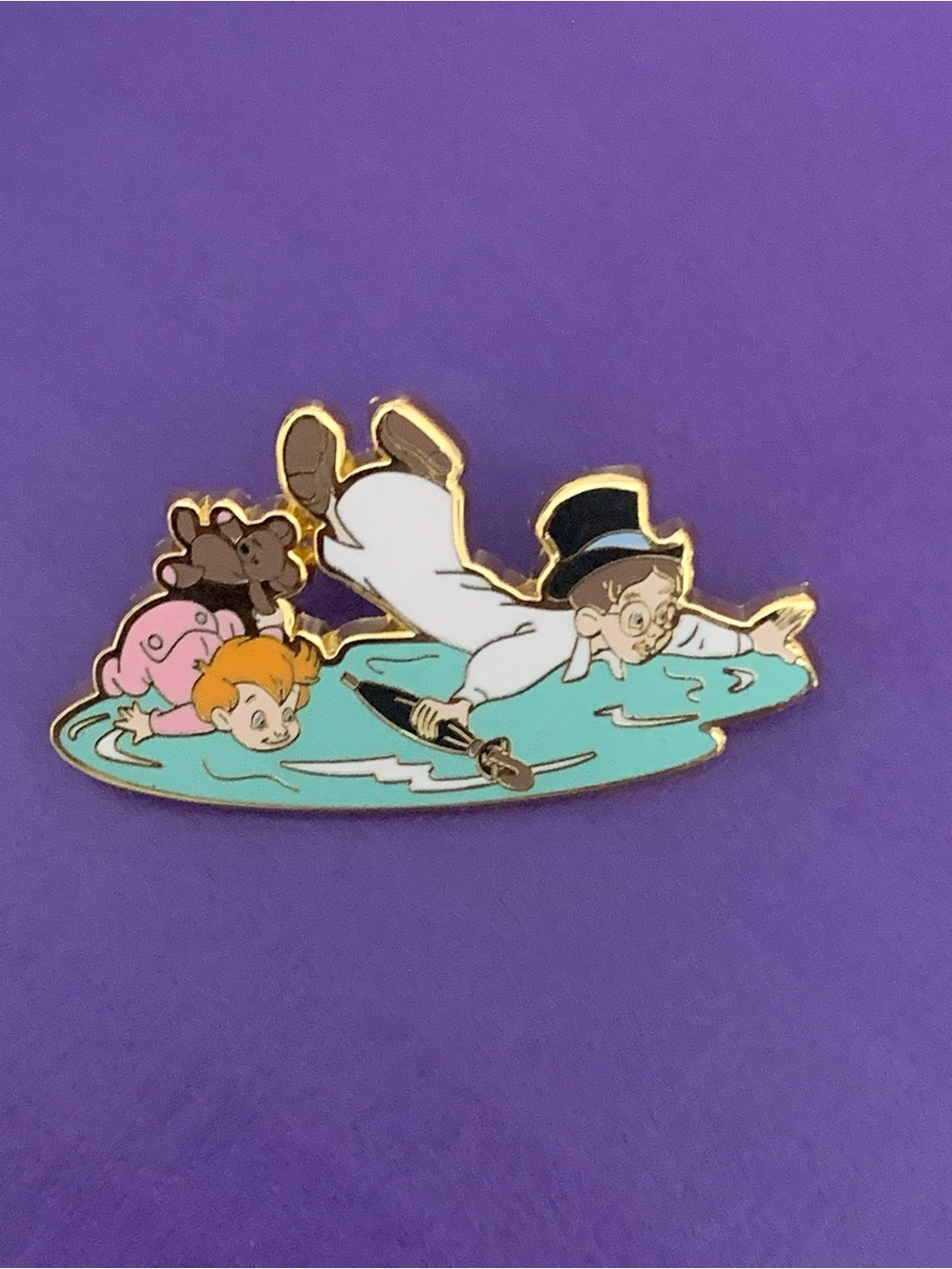 Loungefly Disney tradable pin Peter Pan You Can Fly pin set - John and Michael